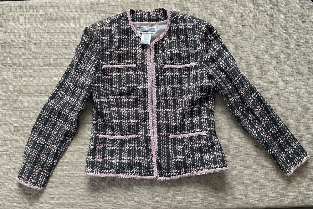 Jessica Howard Pink Gray Blazer Size 6